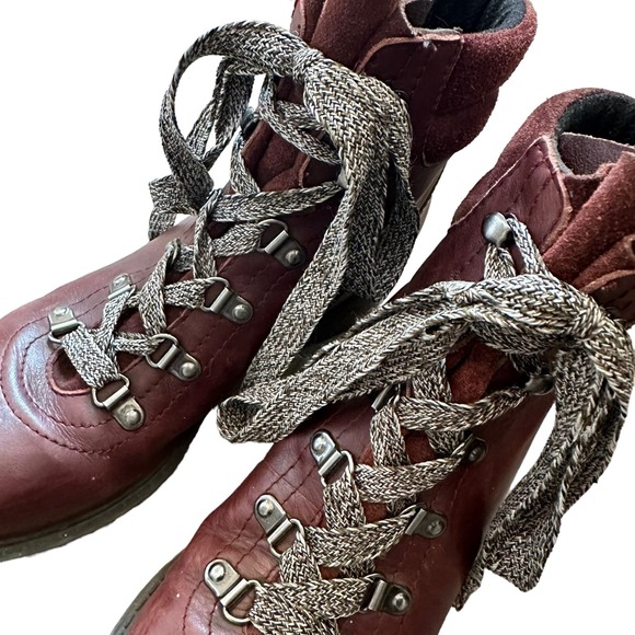 Sam Edelman | Size 7.5 Darrah Hiking Bootie Lace Up Block Heel Round Toe - Picture 5 of 13